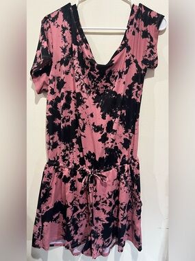 Pixie Lane Pink and Black Tie-Dye jumper Size LARGE